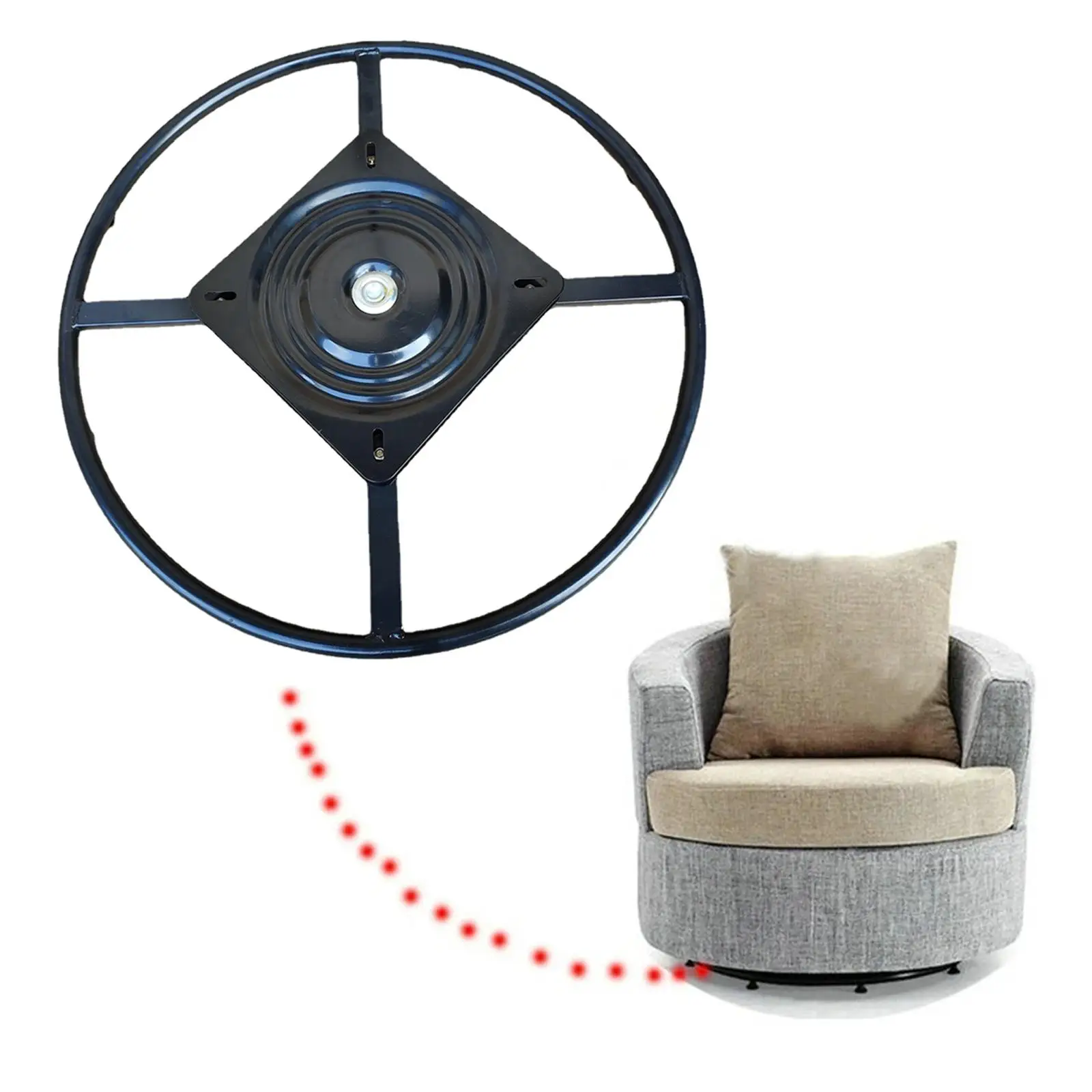 60cm recliner Sofa Chairs Base Bracket 360 Degree Rotate Hinge Hardware Accessory