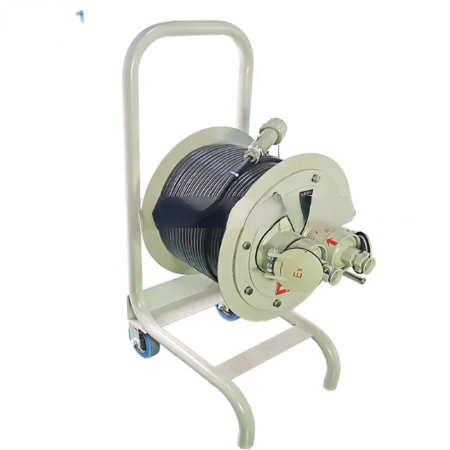 steel wire reinforced high pressure hose reel Automatic electric 2SN 1/2  40 meters length hydraulic hose winding tool