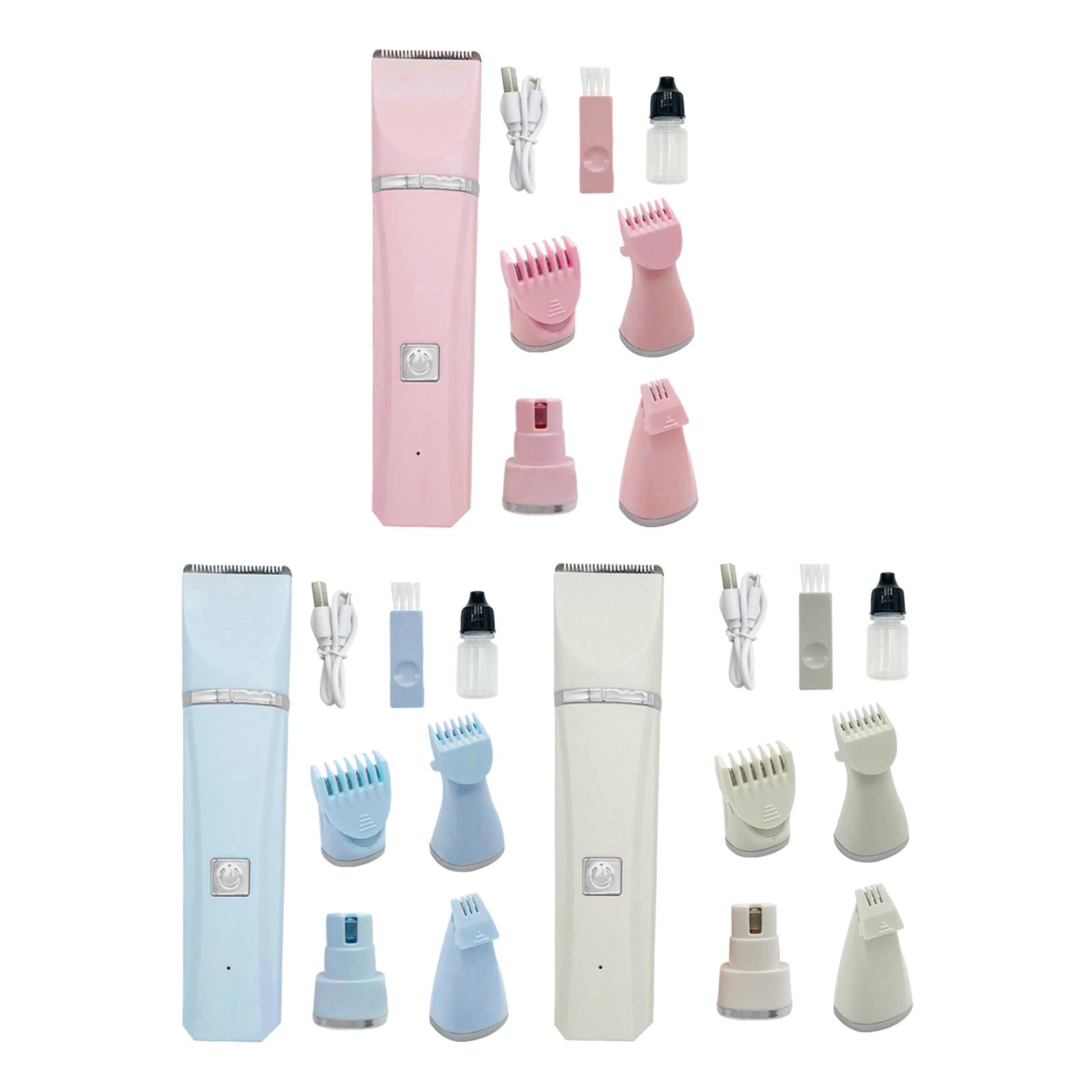 Electric Pet Dog Grooming Kit Nail Polisher Low Noise USB Rechargeable for Eyes, Ears, Face, Paws Hair Clippers for Dogs Cats
