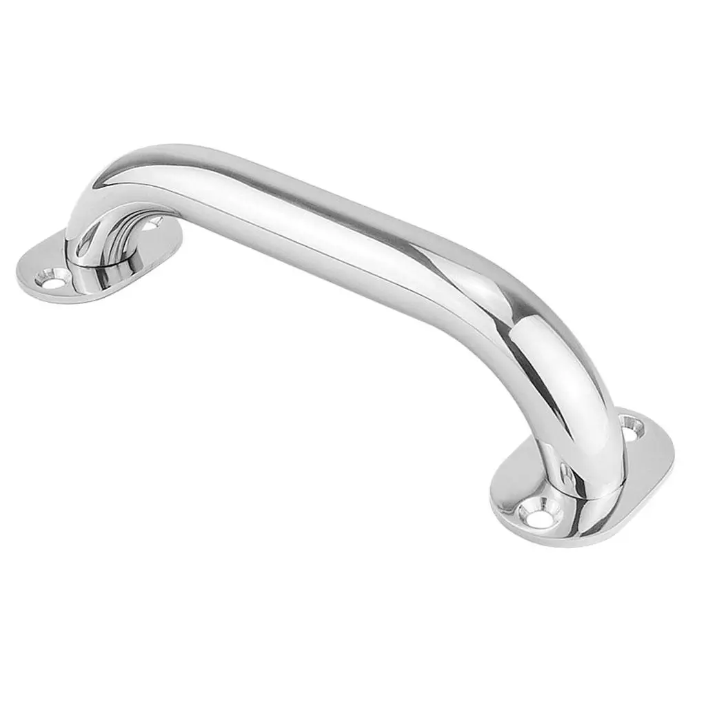 316 Stainless Steel Handrail 15.7 inch Grab Handle Polished for Marine Yacht/RV, Silver