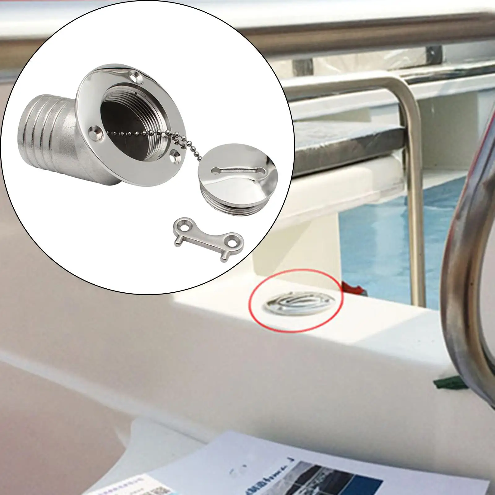 Marine Boat Deck Fill/Filler Hardware Stainless Steel Tank Deck Fill Waste Deck Filler for Trailer Parts