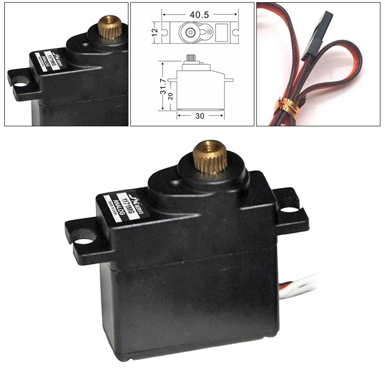 Upgraded PS-1171MG Mini Metal Gear Analog Servo 3.5Kg for RC Car Helicopter