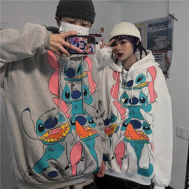 Y2k Cartoon Disney Stitch Funny Hoodies Women Harajuku Cute Lilo and Stitch  Anime Sweatshirt Manga Streetwear Hoody Female Kids - AliExpress