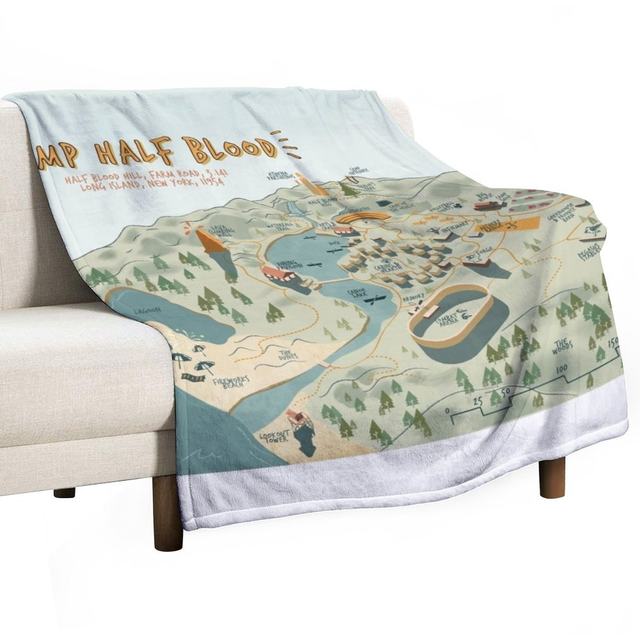 Camp Half-Blood Map Blankets Fleece Plush Print Breathable Unisex Throw  Blanket for Bed Home Couch Travel Cinema - AliExpress