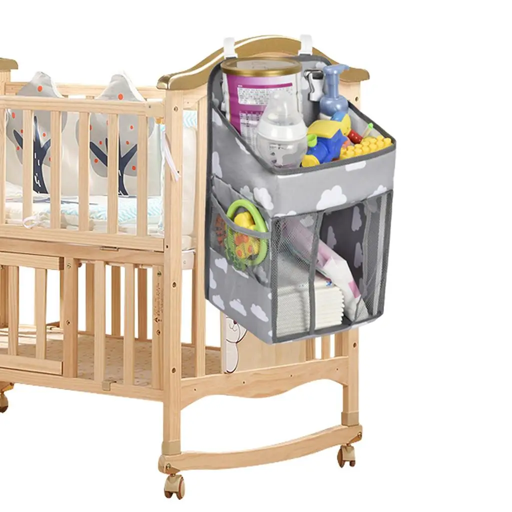 Baby Nursery Hanging Changing Diaper Organizer Bedside Table Hanging Storage Bag