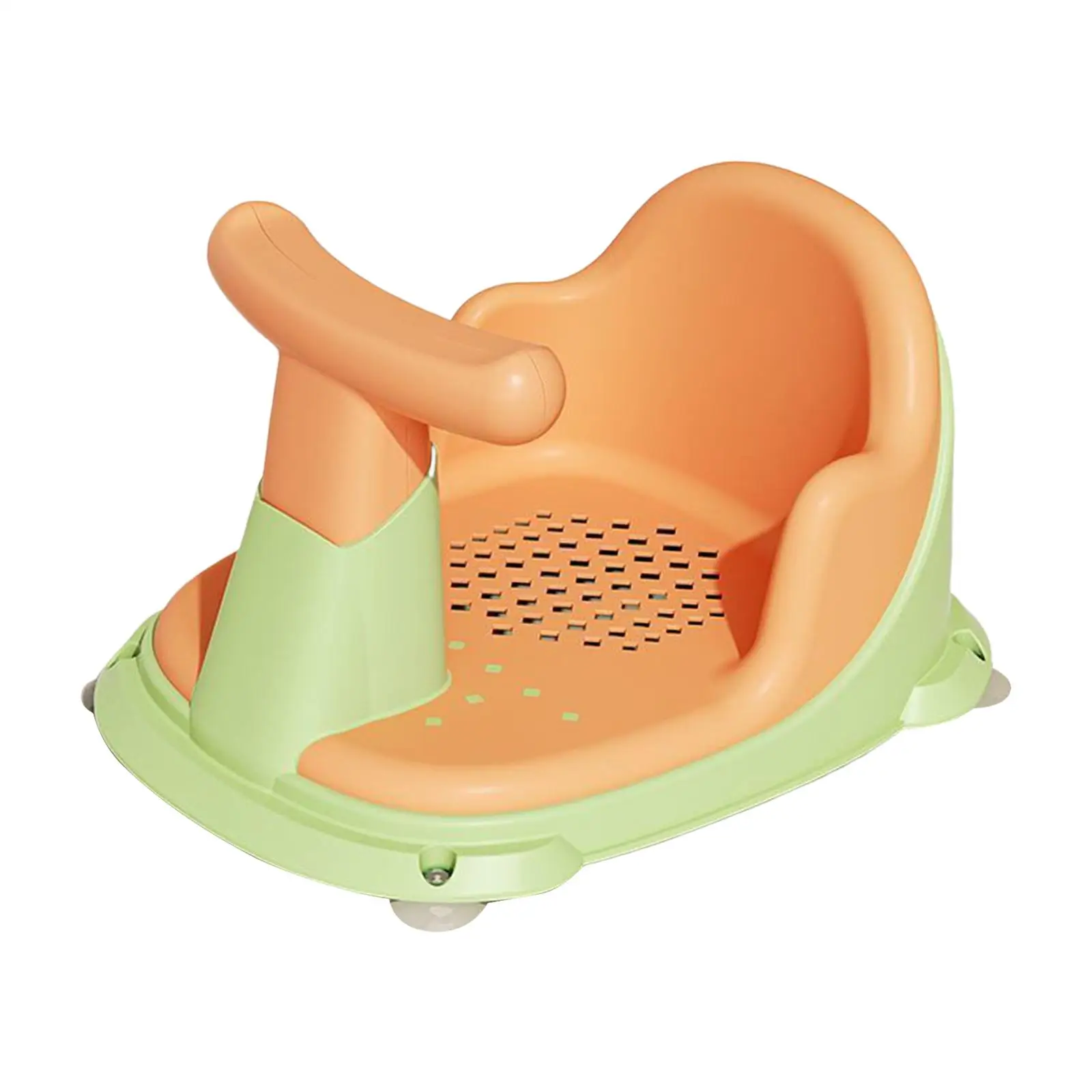 Infant Cute Bathtub Support with Drain Hole Suction Sit up Bathing Bathroom Baby Bath Seat Bathtub Chair Bath Seat for Toddlers