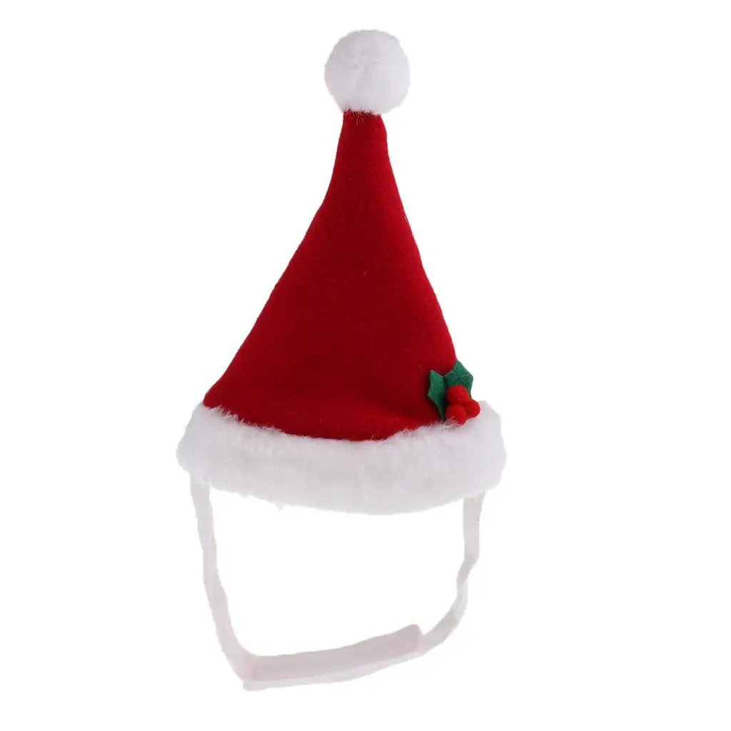 dog Christmas Hat Neck Collar Puppy Headwear Hair Grooming Accessories