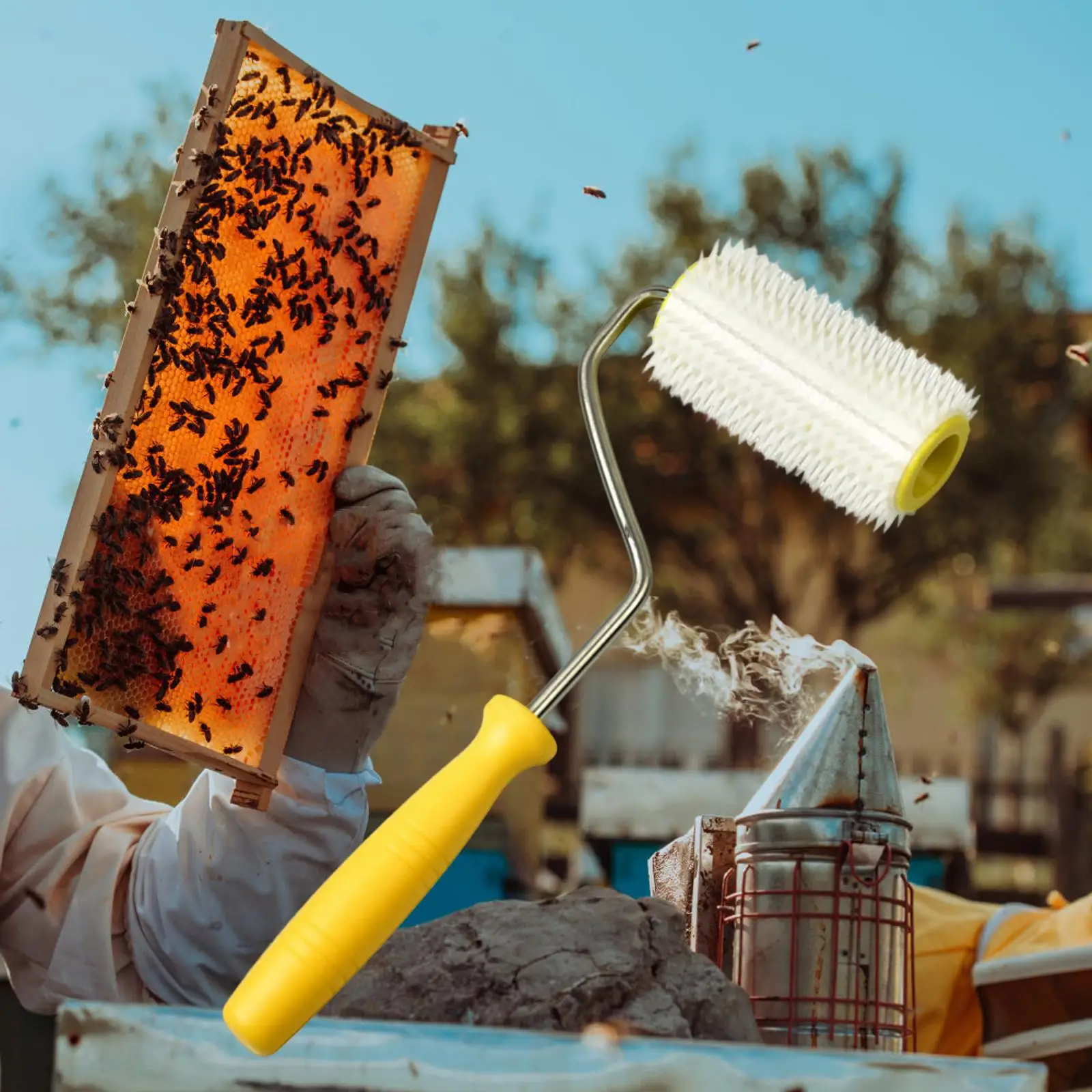 Uncapping Roller Beekeeping Equipment Beekeeper Tool Bee Keeping Starter Tool Portable Honey Extracting Roller for Harvesting