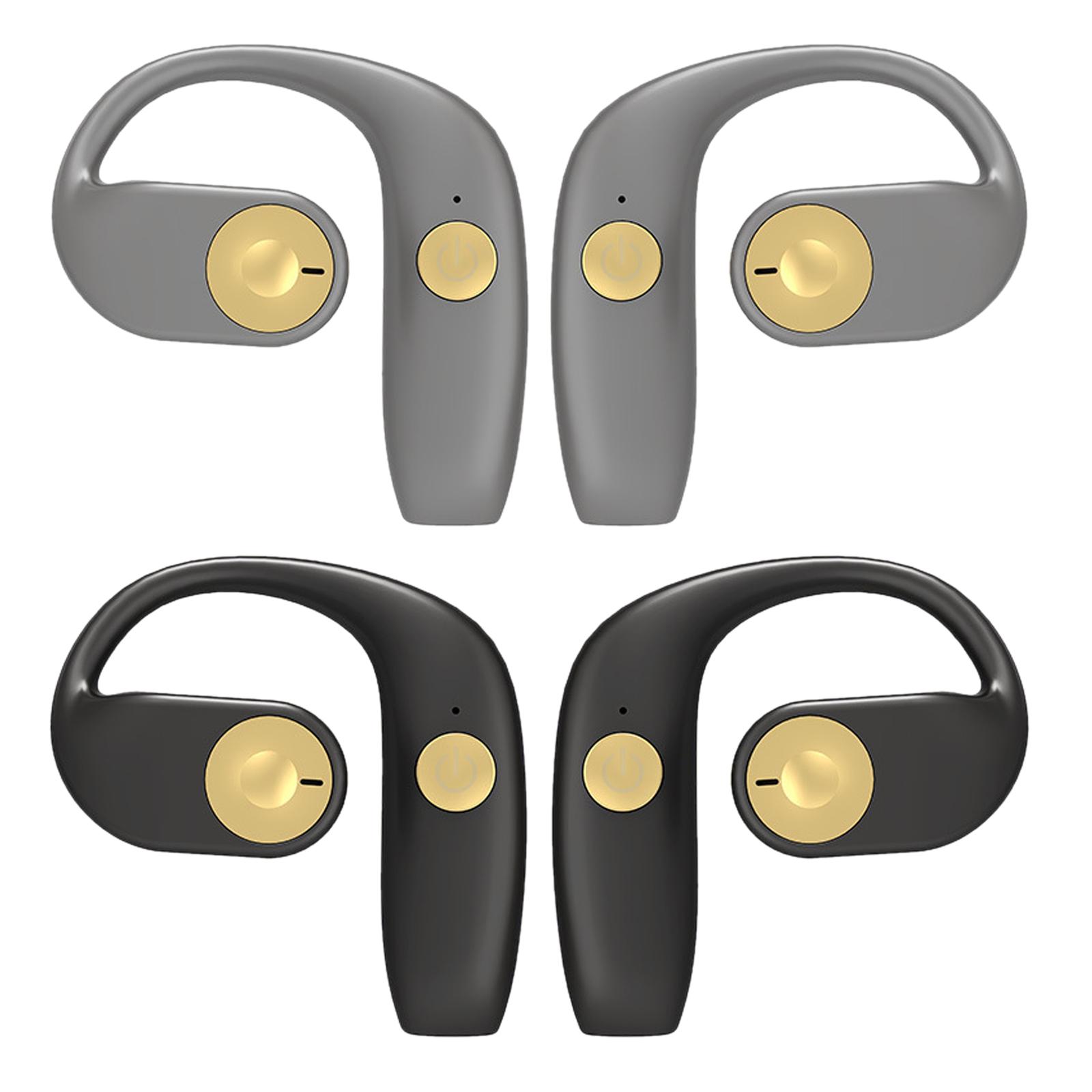 Clip Wireless Headset Ear Hooks Hands Free Noise Cancelling Long Standby Time Open Ear Headphones for Running Business Fitness