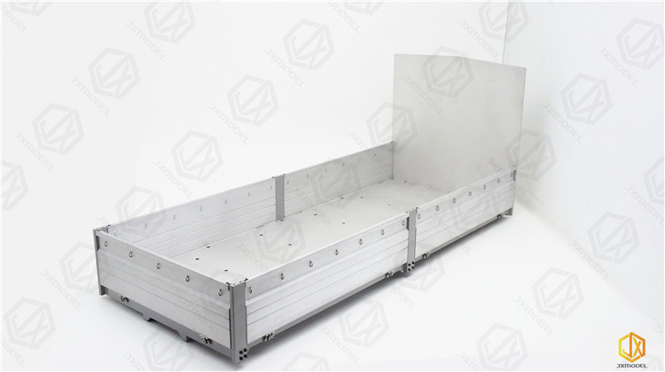 CNC Aluminium Legierung KIT Ausgebrannte Wagen Körper Fracht Box 1/14 Für Tamiya RC Lkw Anhänger Kipper Für Scania MAN F2000 Auto Diy Teile – Detail 4