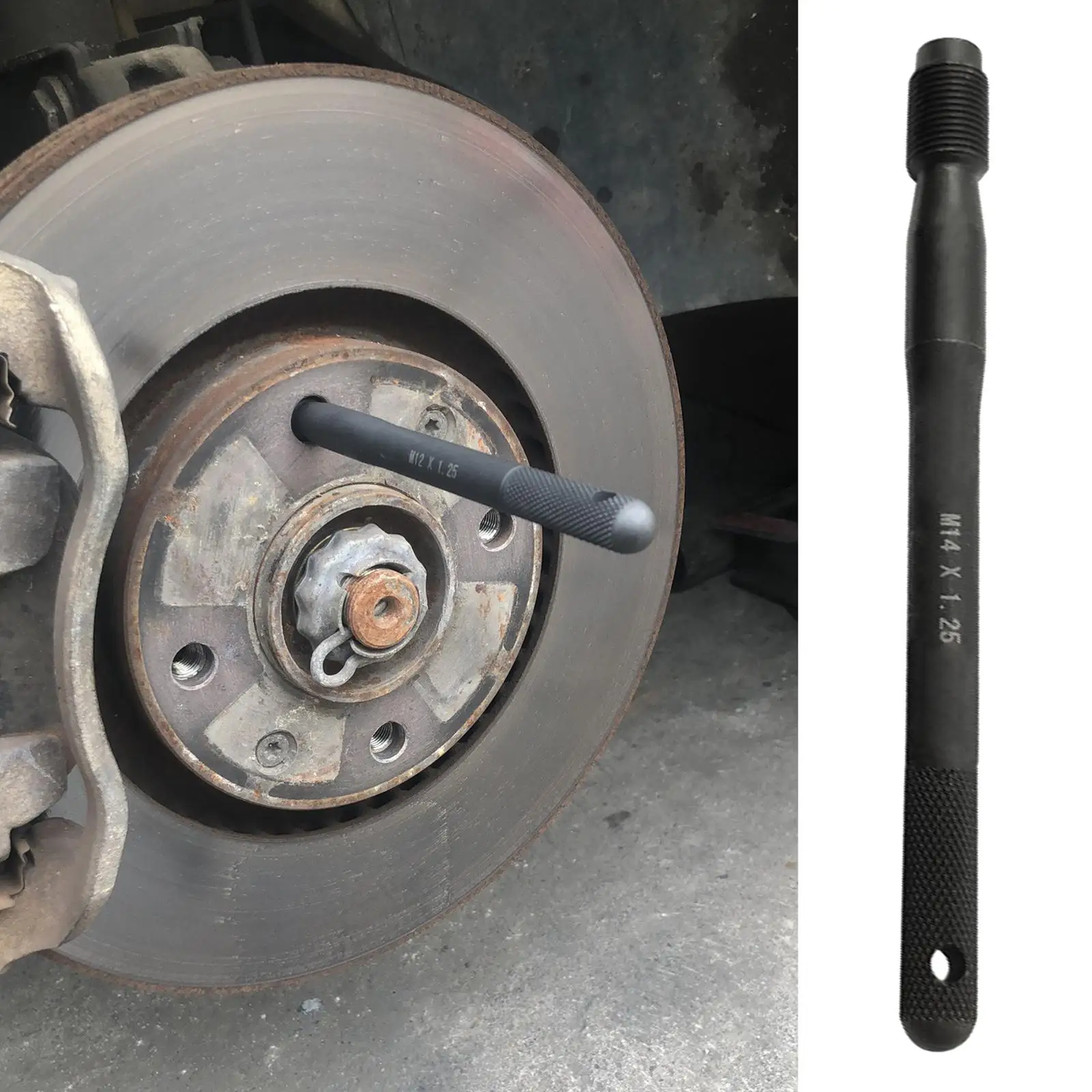 Black Wheel Hanger Alignment Pin Mounting Guide Bolts Wheel Lug Bolt Automotive Mechanic Tool Universal