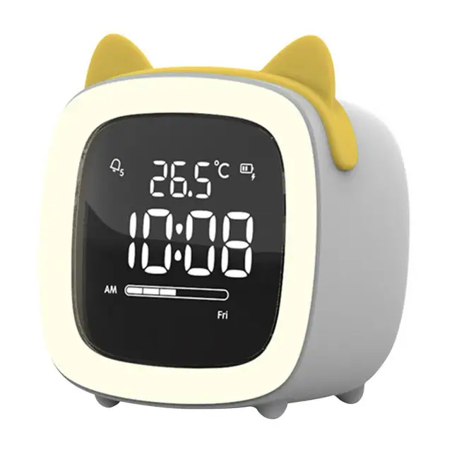 Réveil GENERIQUE Alarme lapin mignon horloge numérique creative led snooze  cartoon horloge électronique 575