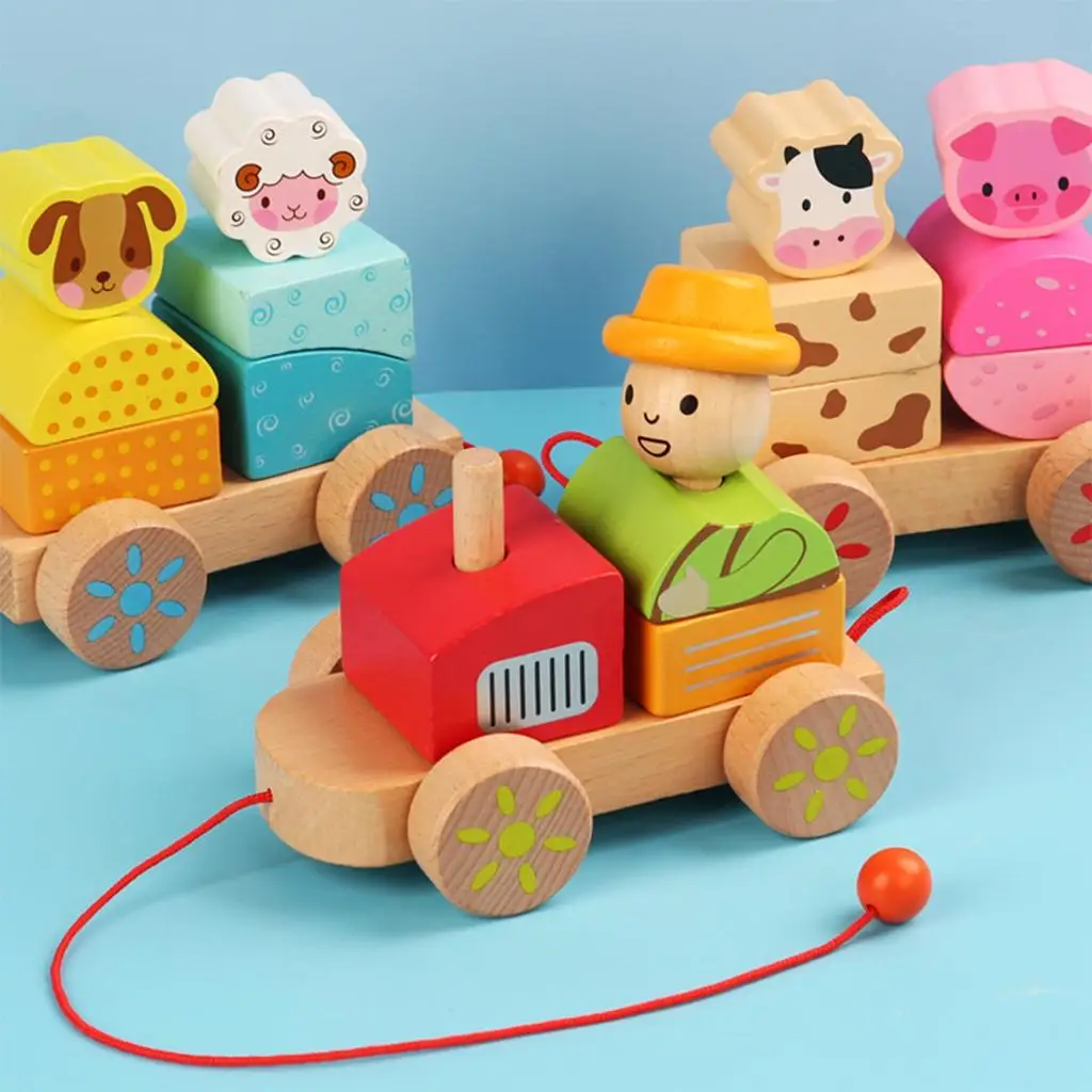 Train Truck Shape Building Blocks DIY Geometric Blocks for Baby Kids Boys