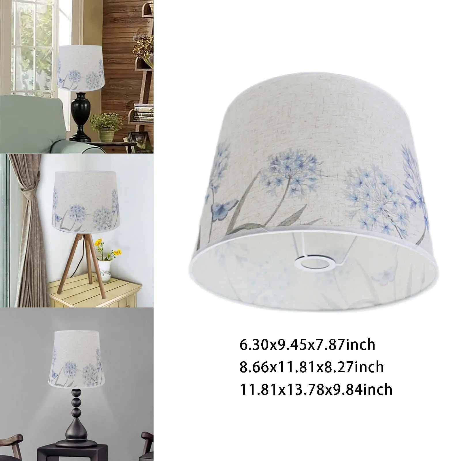 Retro Style Simple Lamp Shade Bouffant Lampshade Frame Cover Removable Decor