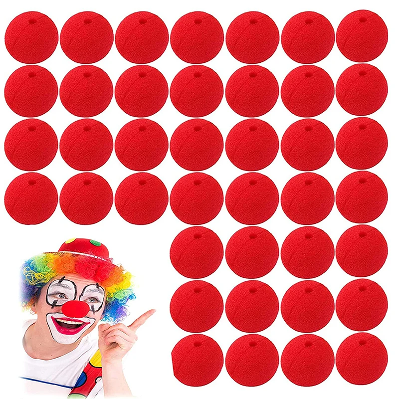 2 Pcs Clownnase Red Clown Nose Carnival Red Schaumstoffnase 