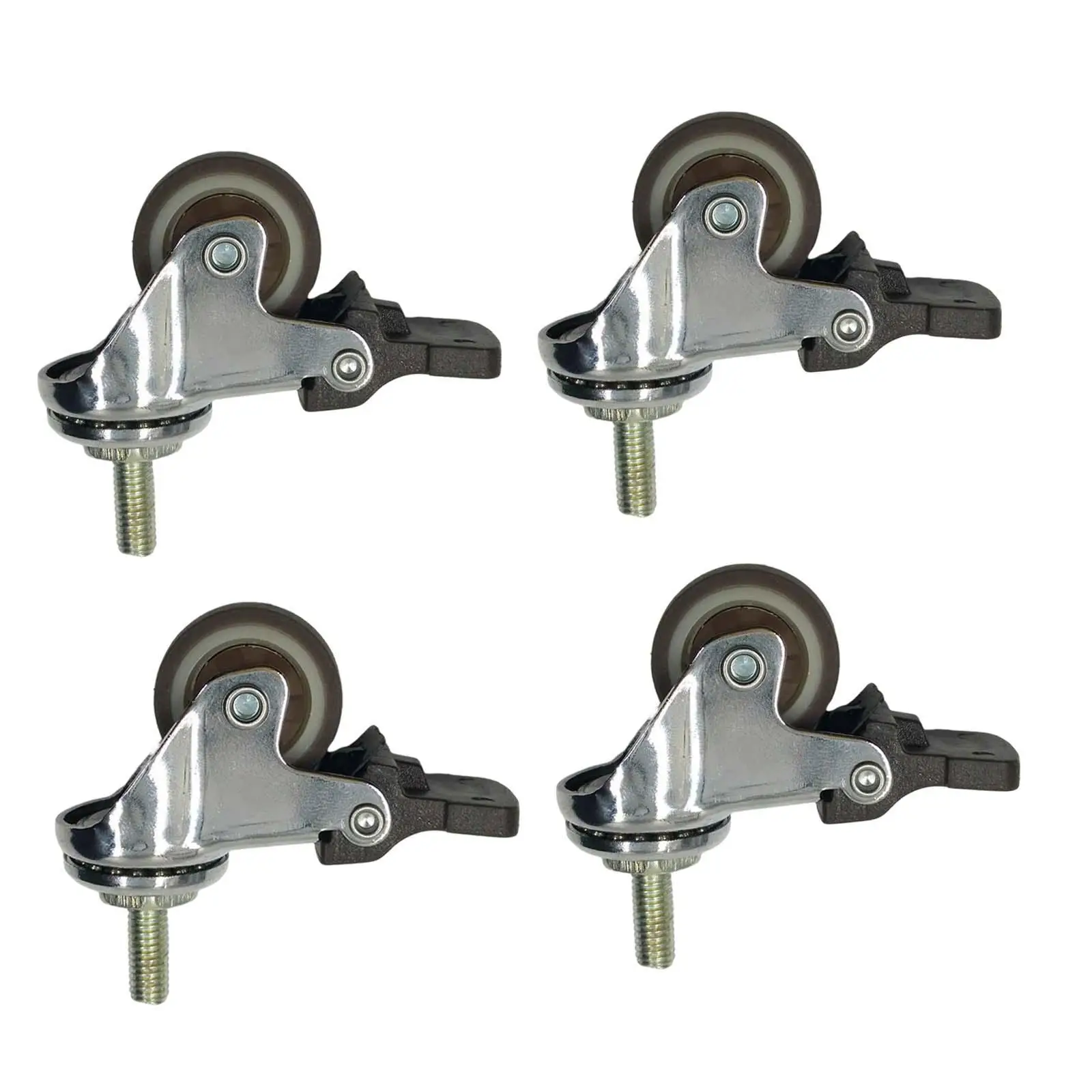 4 x Fixed Castor Wheels 1 inch Mini 360 Degree Rotation Drawer Wheel for Furniture Floor Protecting
