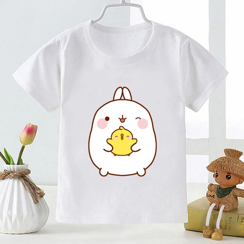 Title 16, Molang et Piupiu imprimé dessin animé T-shirt p...