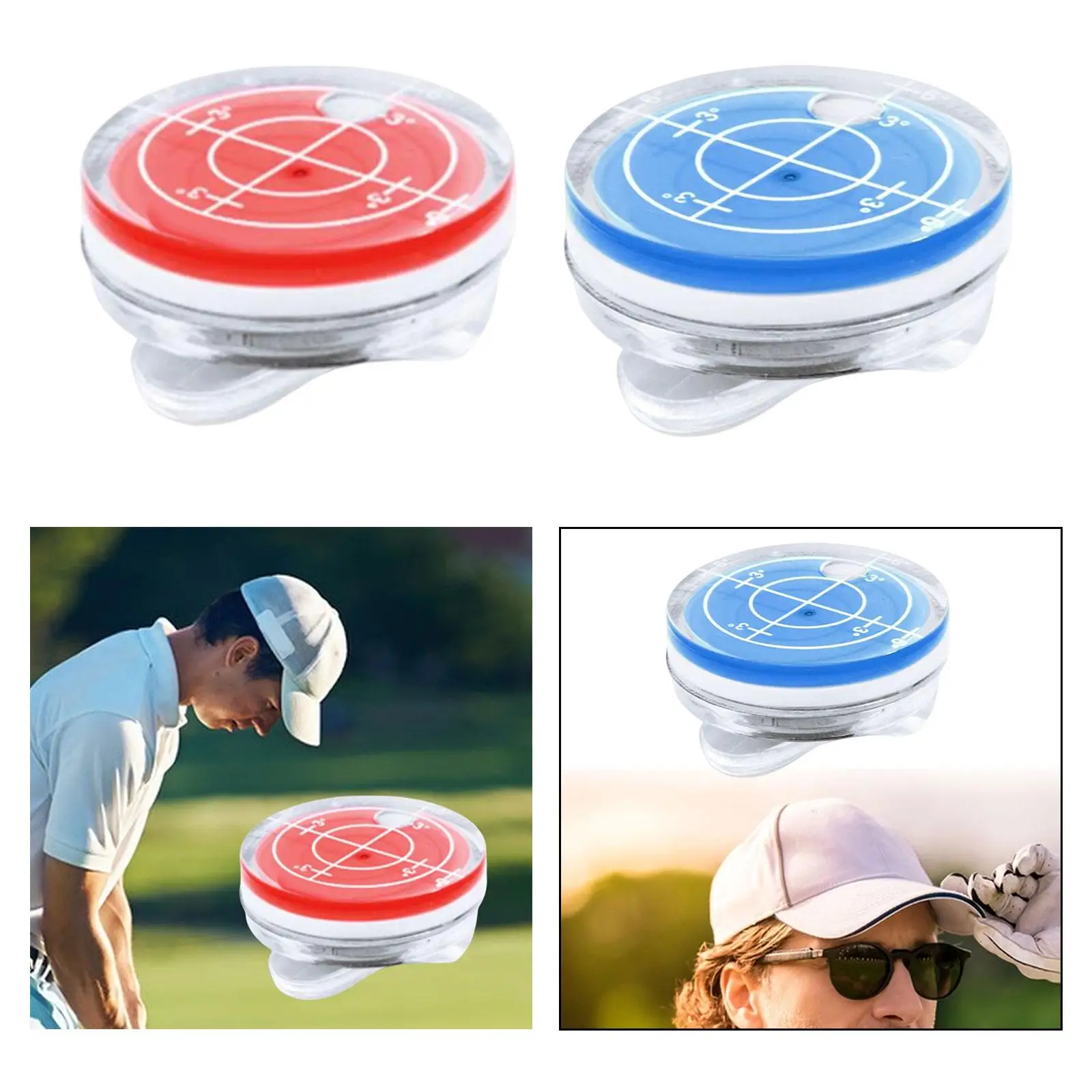 Golf Ball Marker Level Function Men Putting Aid Hat Clip for Golfer Gift