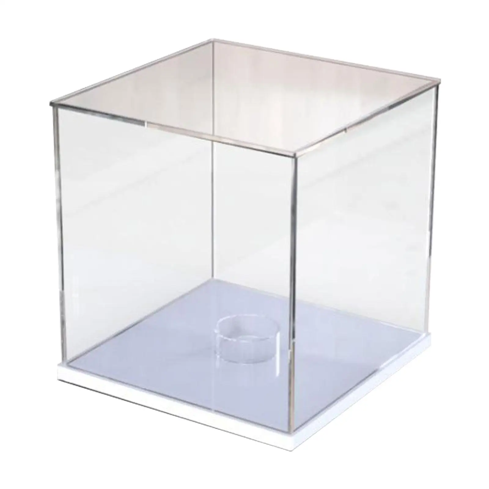 Basketball Display Case with Stand Clear Acrylic Full Size Basketball Display Box for Toys Volleyball Statues Collectibles