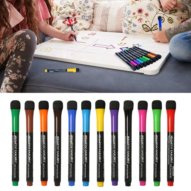 10pcs Thin Head Whiteboard Pen Markers Erasable 1.0mm For Use on Classes  Thin-Nosed Special for Kids School Line Marker Art - AliExpress