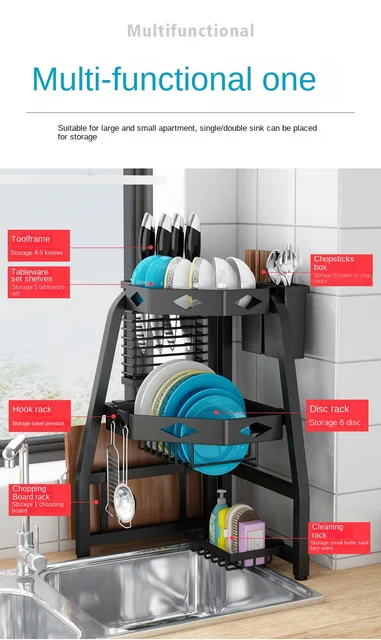 Kitchen Countertop Corner Waterproof Breathable Dish Drying Rack Beautiful  and Fashionable Storage Rack Multifunctional