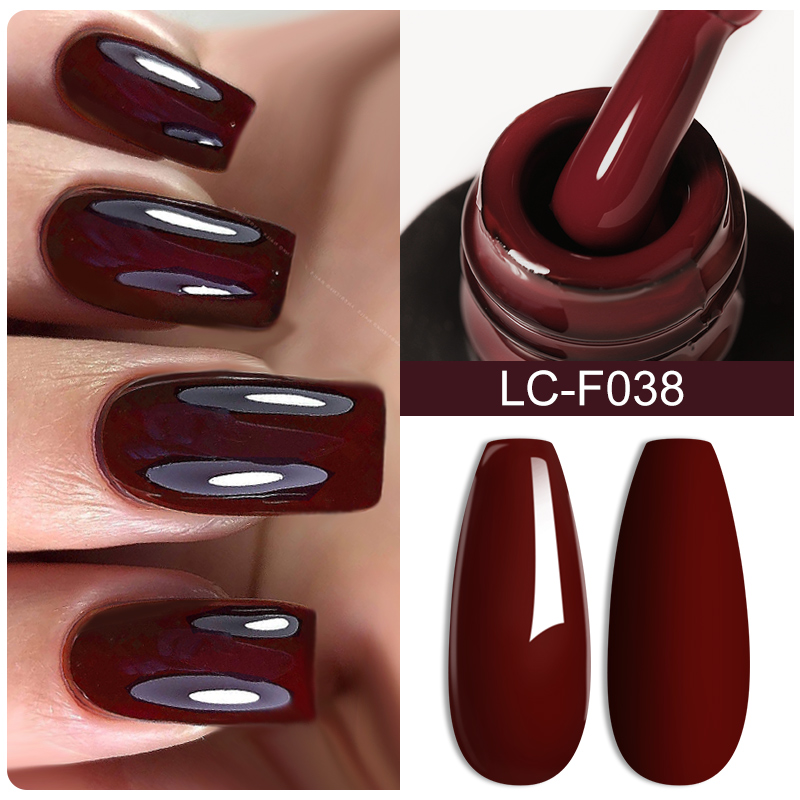Description Picture 3 of itemLILYCUTE Caramel Color Gel Nail Polish 2022 Autumn Brown Wine Red Series For New Year Gifts Soak Off Nail Art Gel Varnish