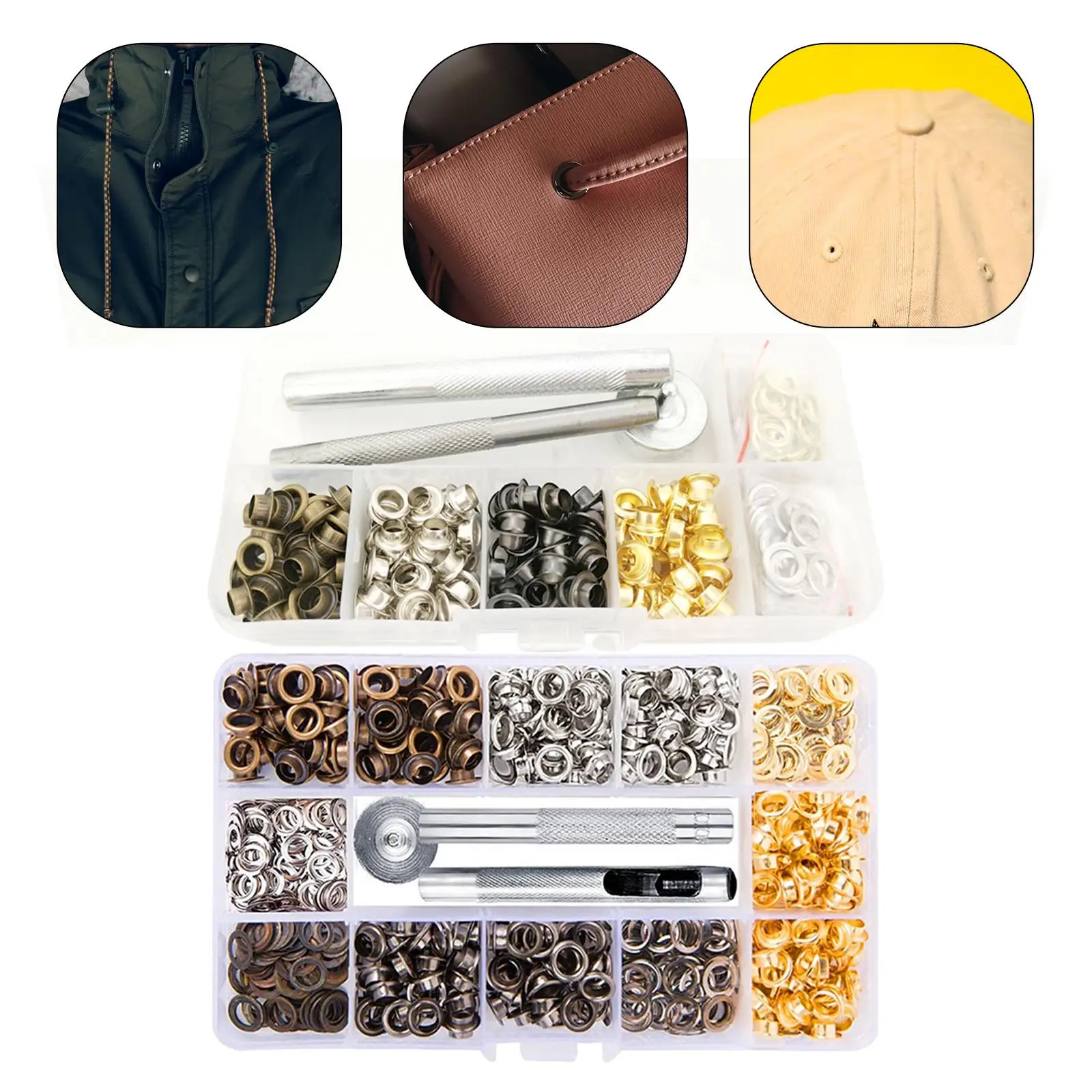 Eyelets Grommets Tool Kit Clothing  Canvas Leather Washer Belt Craft