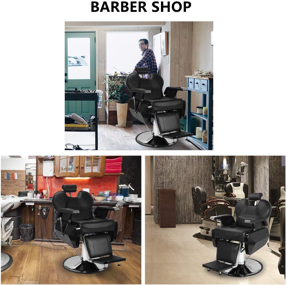Description Picture 5 of itemOmySalon All Purpose Hydraulic Barber Chair Recline 360 Degree Swivel Height Adjustable Heavy Duty Hairdresser Chair Beauty Salo