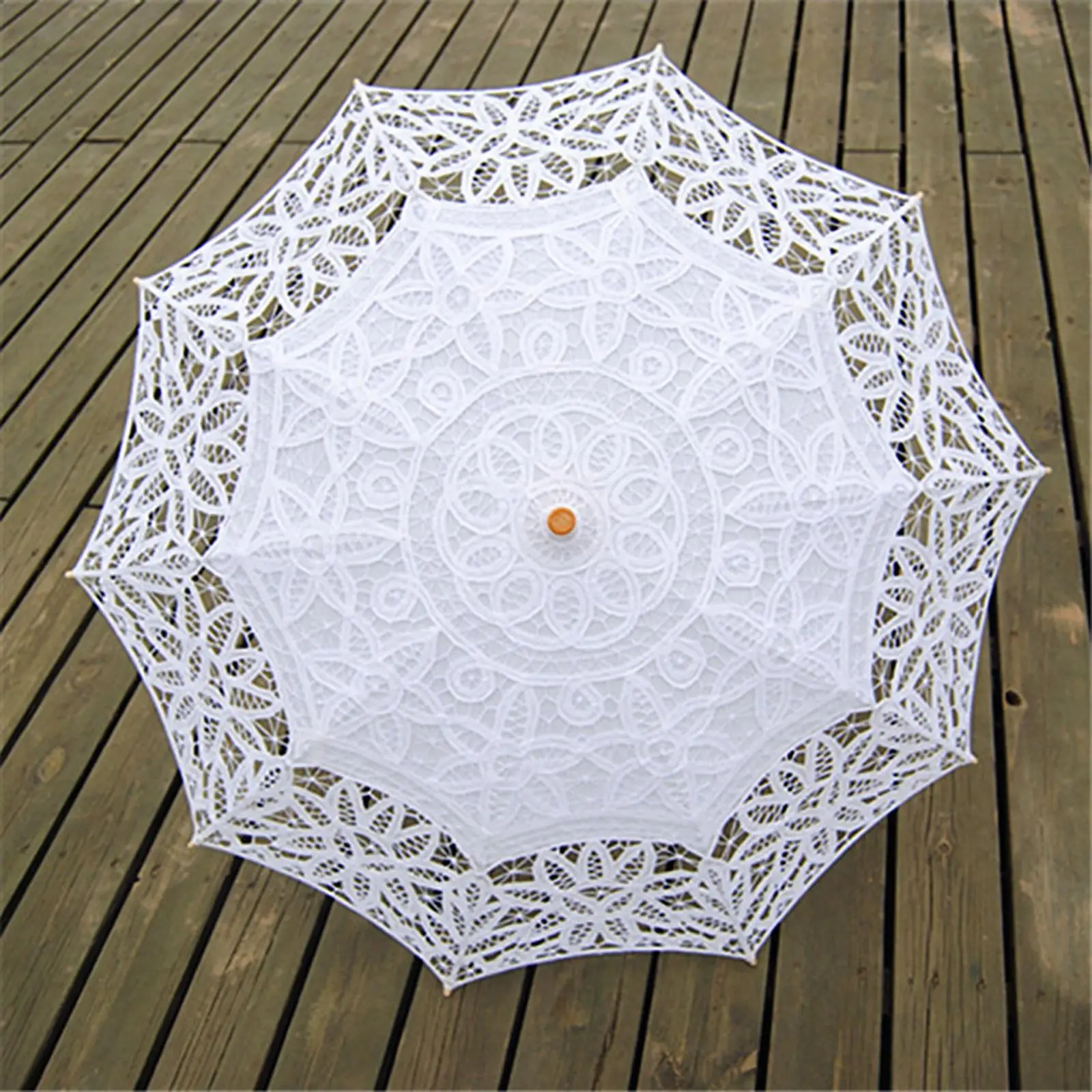 Lace flower girl parasol white wedding party bridal umbrella tree