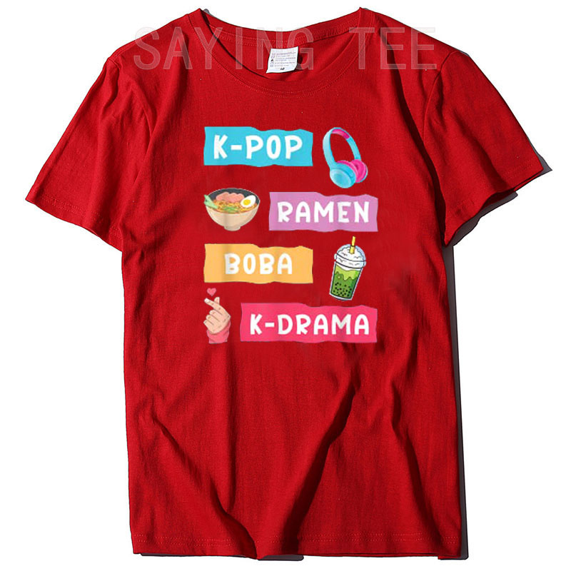 & KPop T-Shirt Presente Meninas Moda Coreia