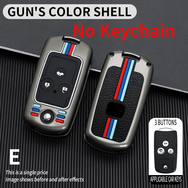 Pelle della copertura del protettore di telecomando di vibrazione della cassa chiave dell'automobile della lega per Honda Accord CR-V CRV Civic Jazz CR-Z 2011 2012 - Se3476872e1de4788a25f5bda194e0746D