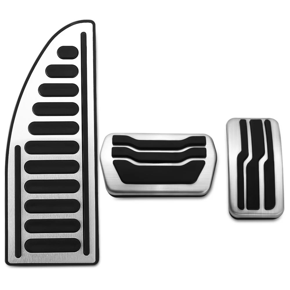 AT MT Edelstahl Auto Innen Gas Kraftstoff Pedal Bremspedale Abdeckung für Ford Focus 2 3 4 MK2 MK3 MK4 2005 - 2017 Zubehör – Detail 1
