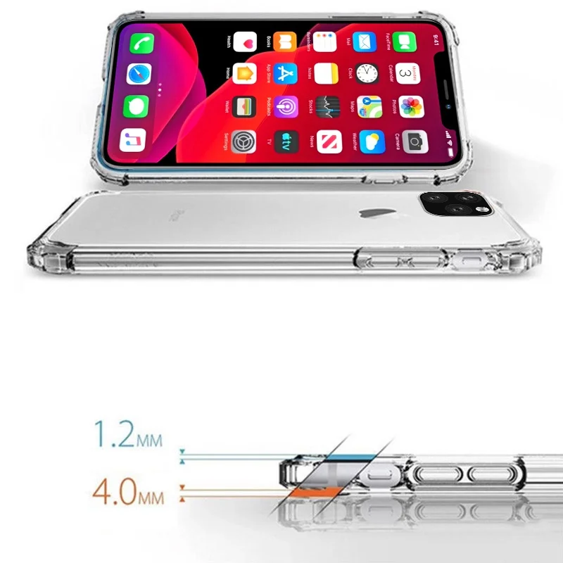 apple 13 pro max case Shockproof Crystal Clear Soft TPU Case for Iphone 13 Pro Max 14 12 11 Pro XR X XS MAX Anti-Slip Protective Cover for Iphone 14 best case for iphone 13 pro max