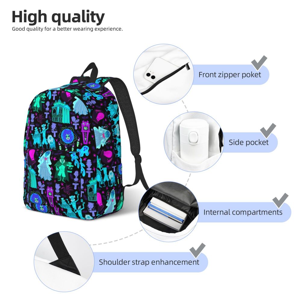 Canvas Backpack para homens, escola, estudantes universitários