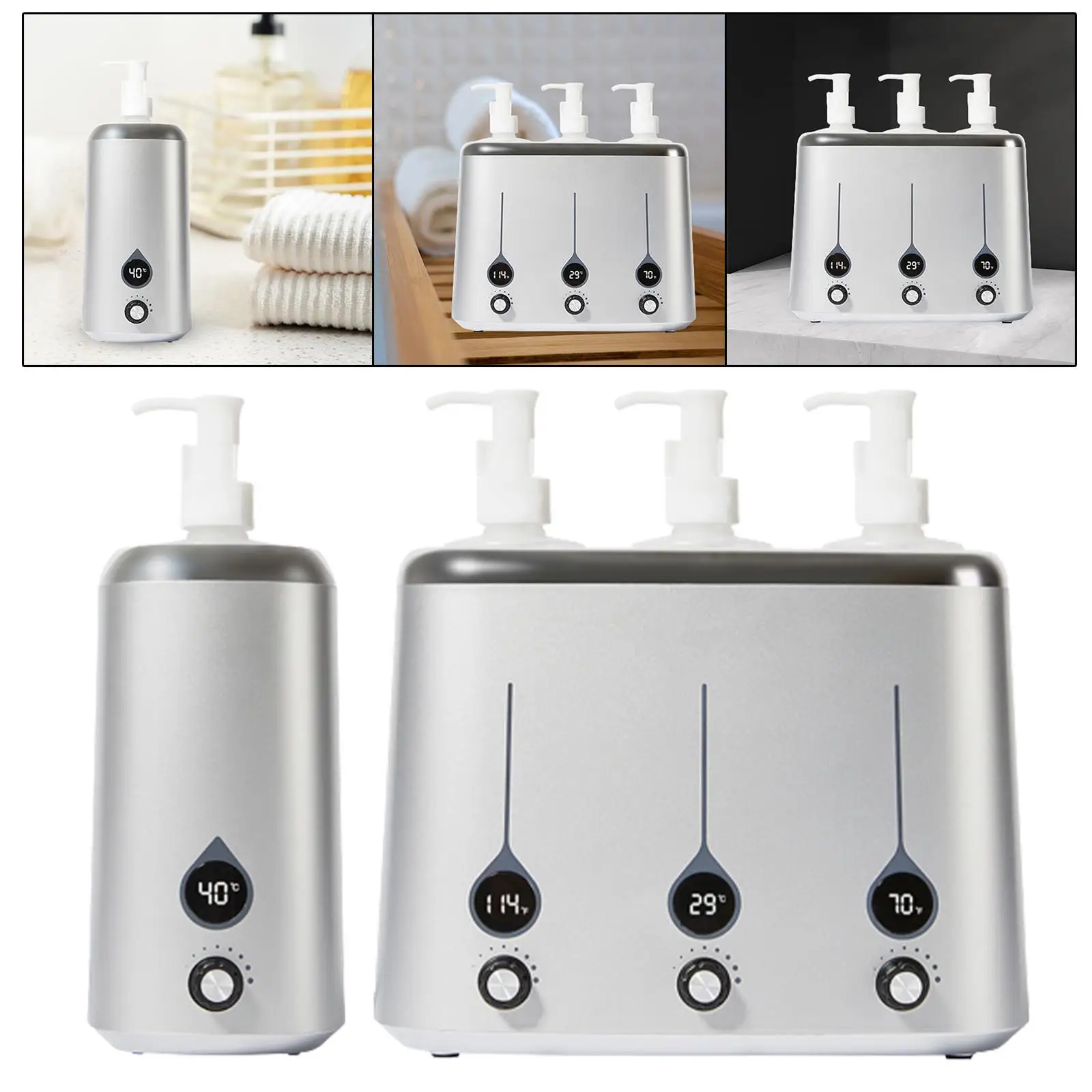 Massage Oil Warmer Adjustable Temperature Fast Heating LED Screen Lotion Warmer for Home Use Hotel Salon SPA massage Shop