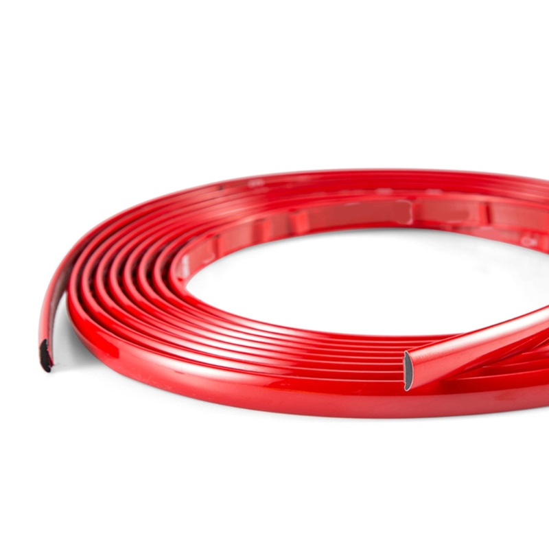 3M /5M DIY Car Bumper Self-adhesive red Decorative Strip Thickened PVC Material To Prevent Body Scratches Decorate Car Accessory