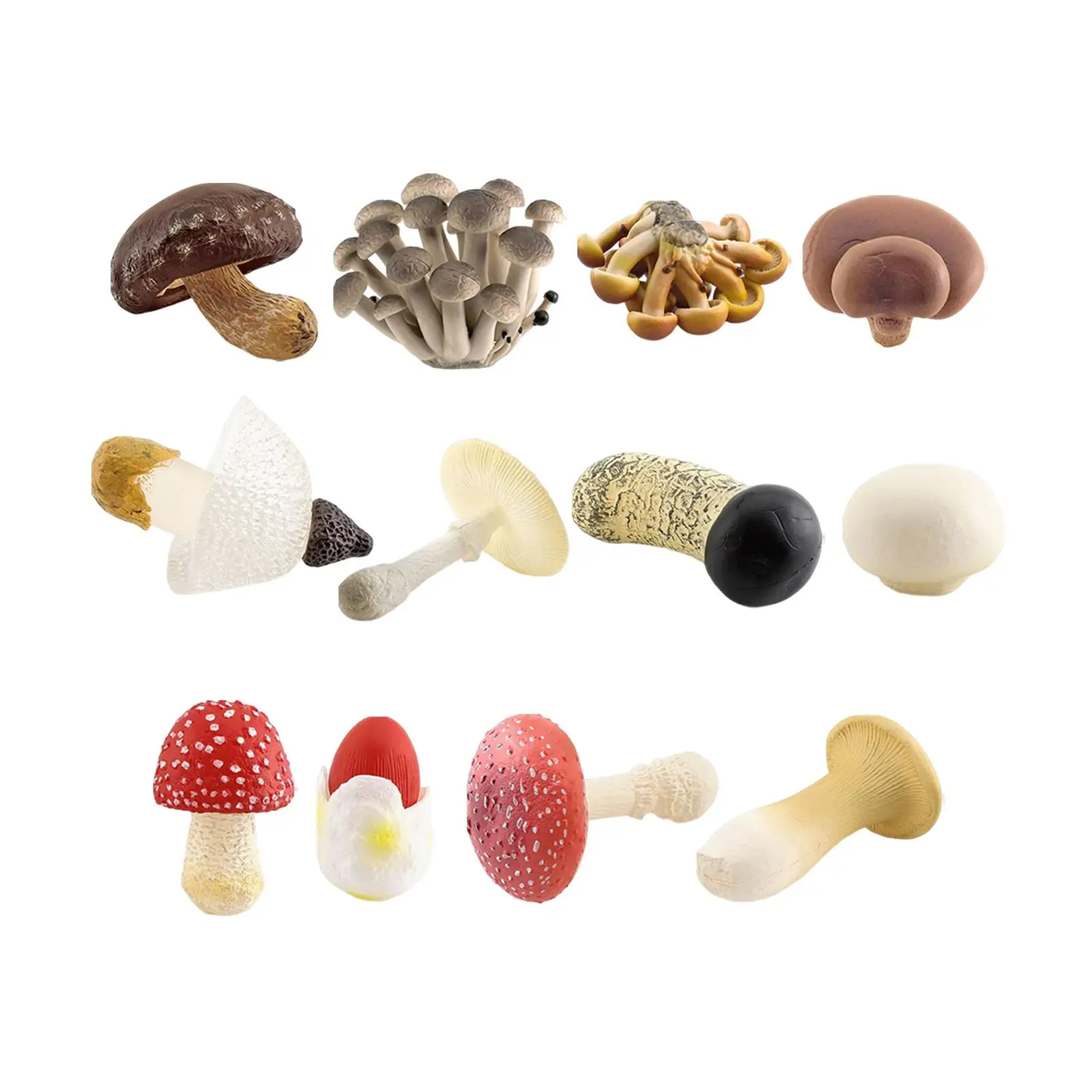 4 Pieces Mushroom Model Props Figurines for Micro Landscape Sand Table Scene Toddlers