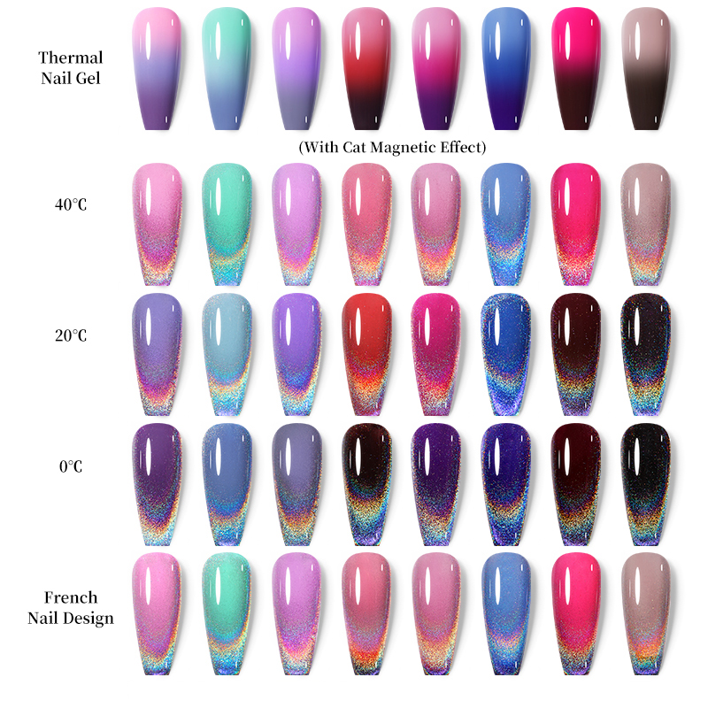 Description Picture 3 of itemBORN PRETTY Thermal Omnipotent Magnetic Gel Polish Temperature Color Changing Cat Magnet Soak Off Semi Permanent Holo Varnish