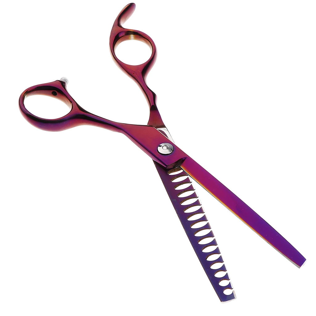 1 Piece Stainless Steel Dogs Cats Pets Hair Shears Salon Hairdressing Scissors 15 Teeth Fishbone Thinning Shears