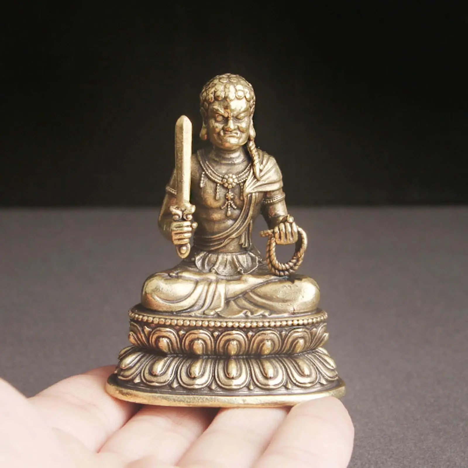 Collectible Sculpture Meditating Figurines Vintage Ornament Buddha Statue for Tabletop Collectibles Home Cabinet Accent