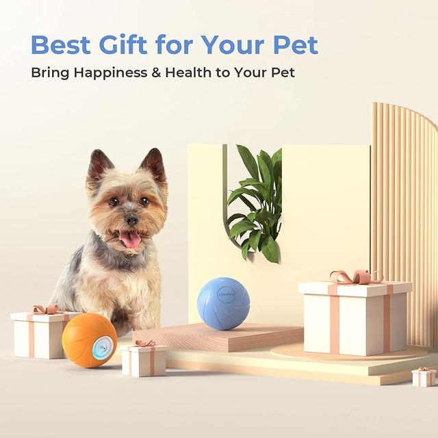 Cheerble Wickedbone Smart Interactive Dog Toy, Automatic Moving Bouncing  Rolling Toy Bone Shape, App Remote Control Pet Toy for Dog & Puppy, Blue