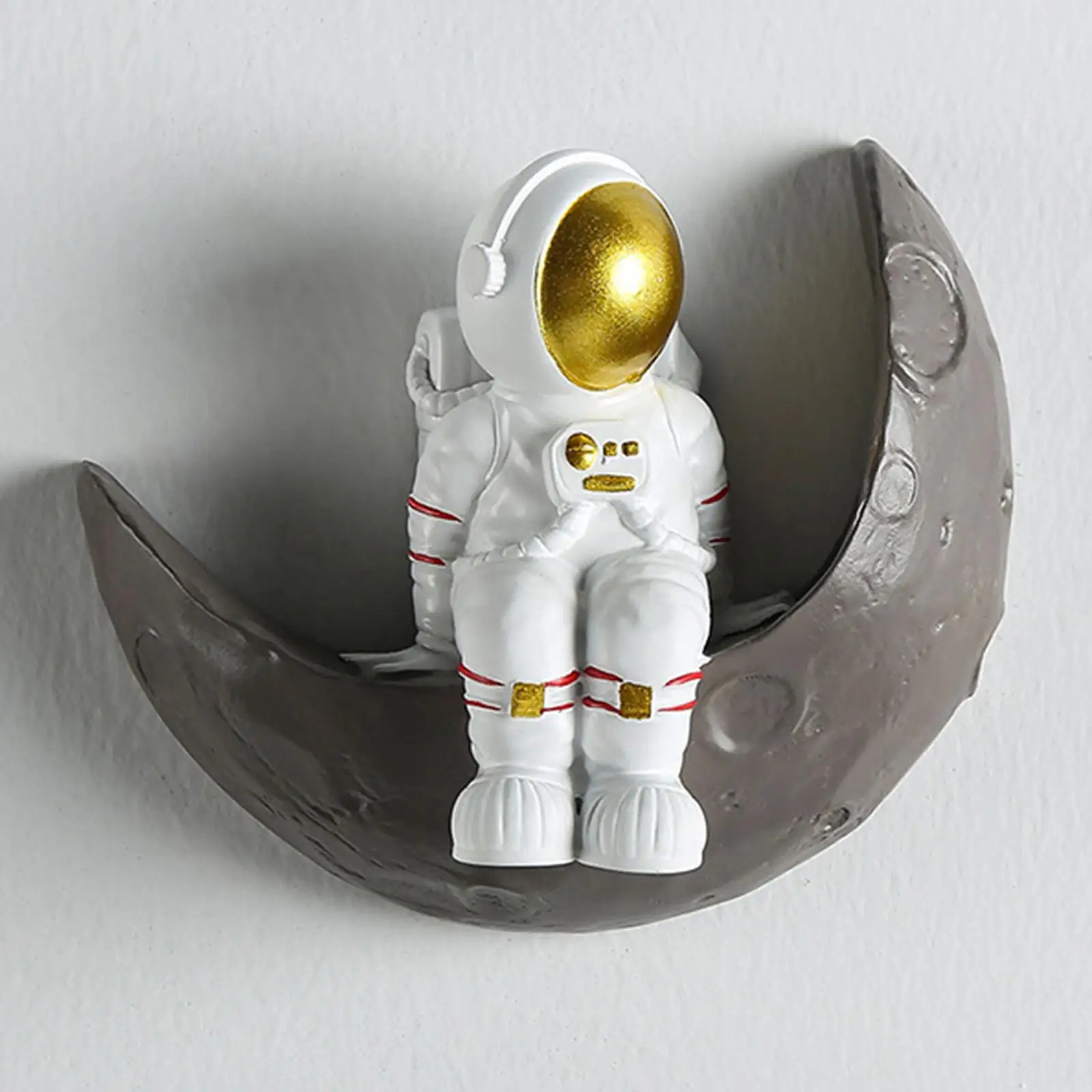 2pcs Art Astronaut Wall Mounted Sculpture Spaceman Kid  Bar Decor