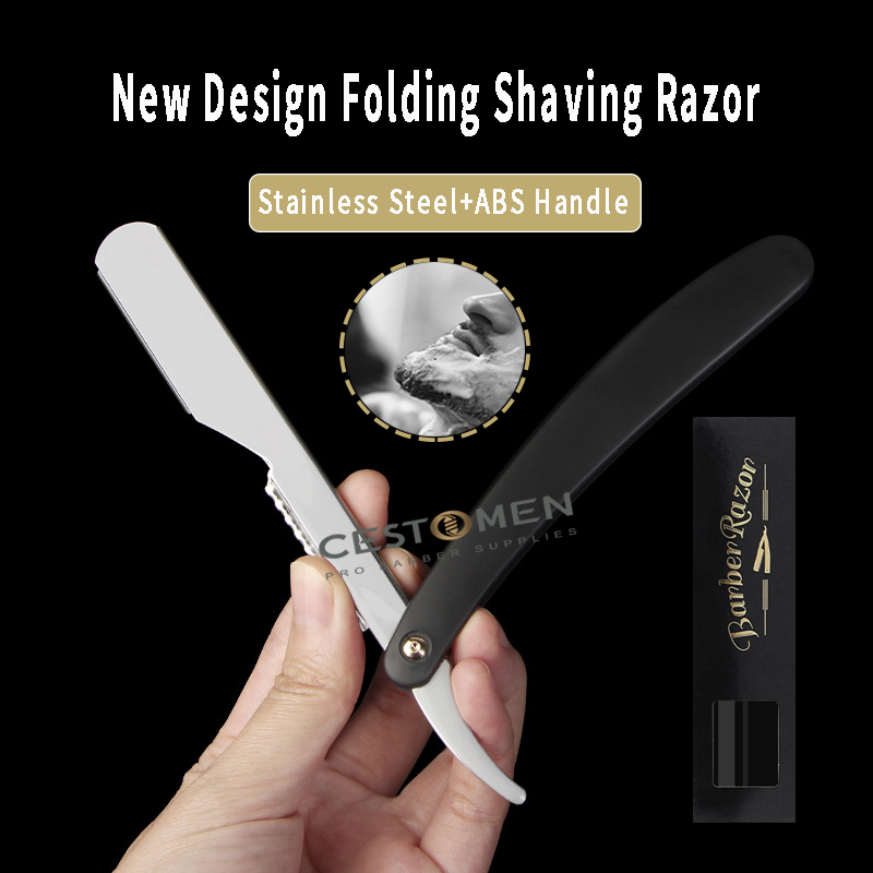 Best of New Type Professional Shaving Razors Stainless Steel Straight Edge Folding Razor Knife Holder For Men Beard Shaver Barber Tools Reviews & Tips