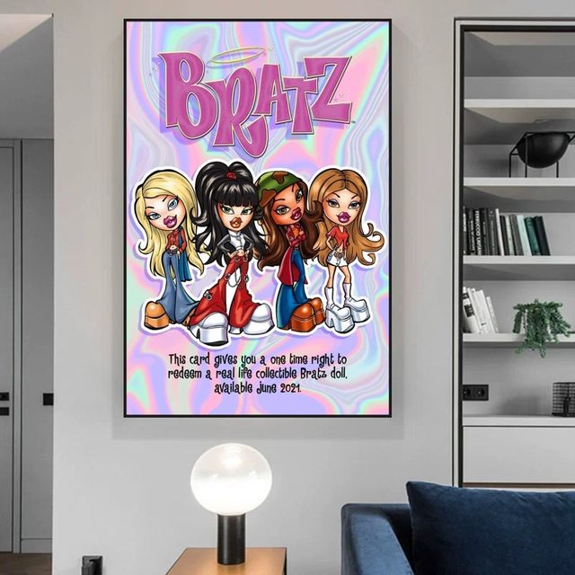 Bratz Doll Anime Poster Self adhesive Art Poster Retro Kraft Paper Sticker DIY Room Bar Cafe Vintage Decorative Painting AliExpress