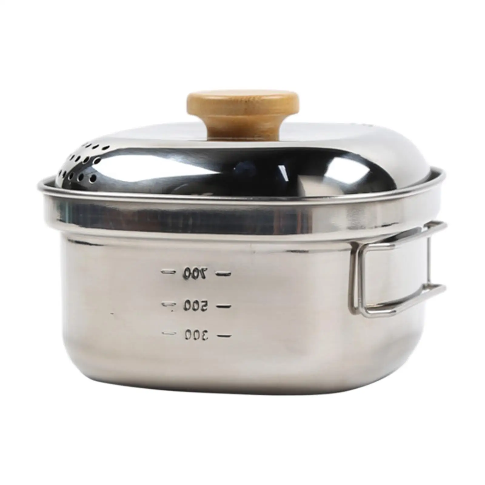 Camping Cookware Pot Multipurpose with Folding Handle Stainless Steel Cooking