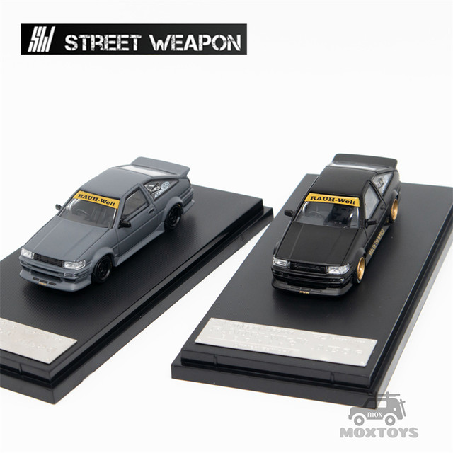 STREET W64PON SW 1:64 RWB AE86 Matte Black / Cement Gray Diecast