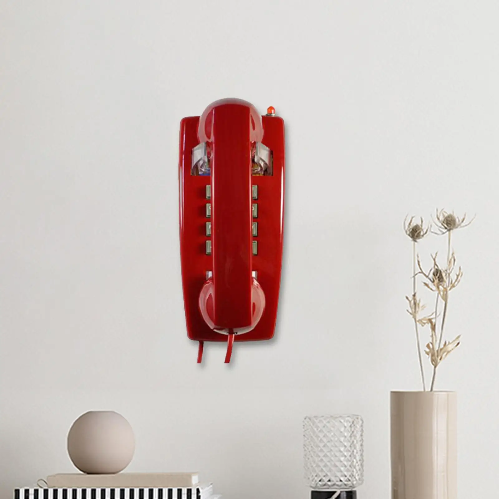 Retro Wall Phone Corded Wall Phone Wall Telephone Corded Telephone Old Style Phone for garage Room Airport Home School