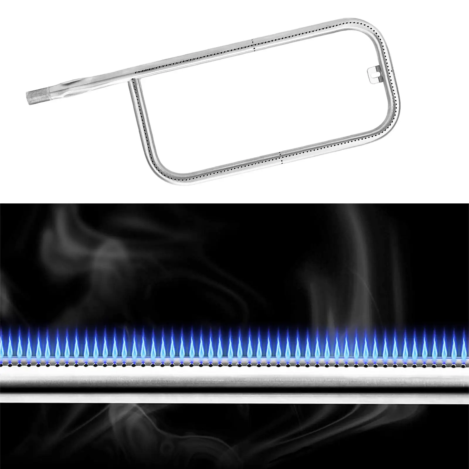 Stainless Steel Burner Tube Web69956 Parts Gas Rack Grill Burner for Q200 Q220 Q2000 Q2200 396000 396002 396001 Easy to Install