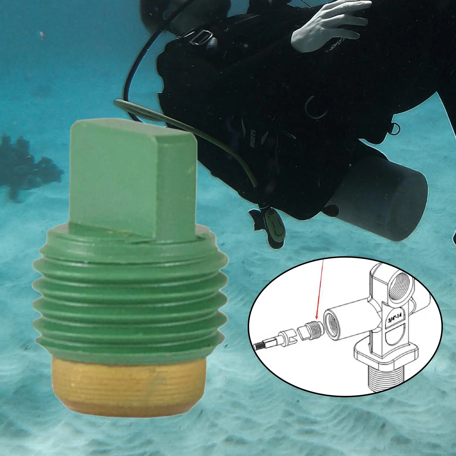 Scuba Diving Tank Valve Seat, Snorkeling Cylinder Accessories, 1/2