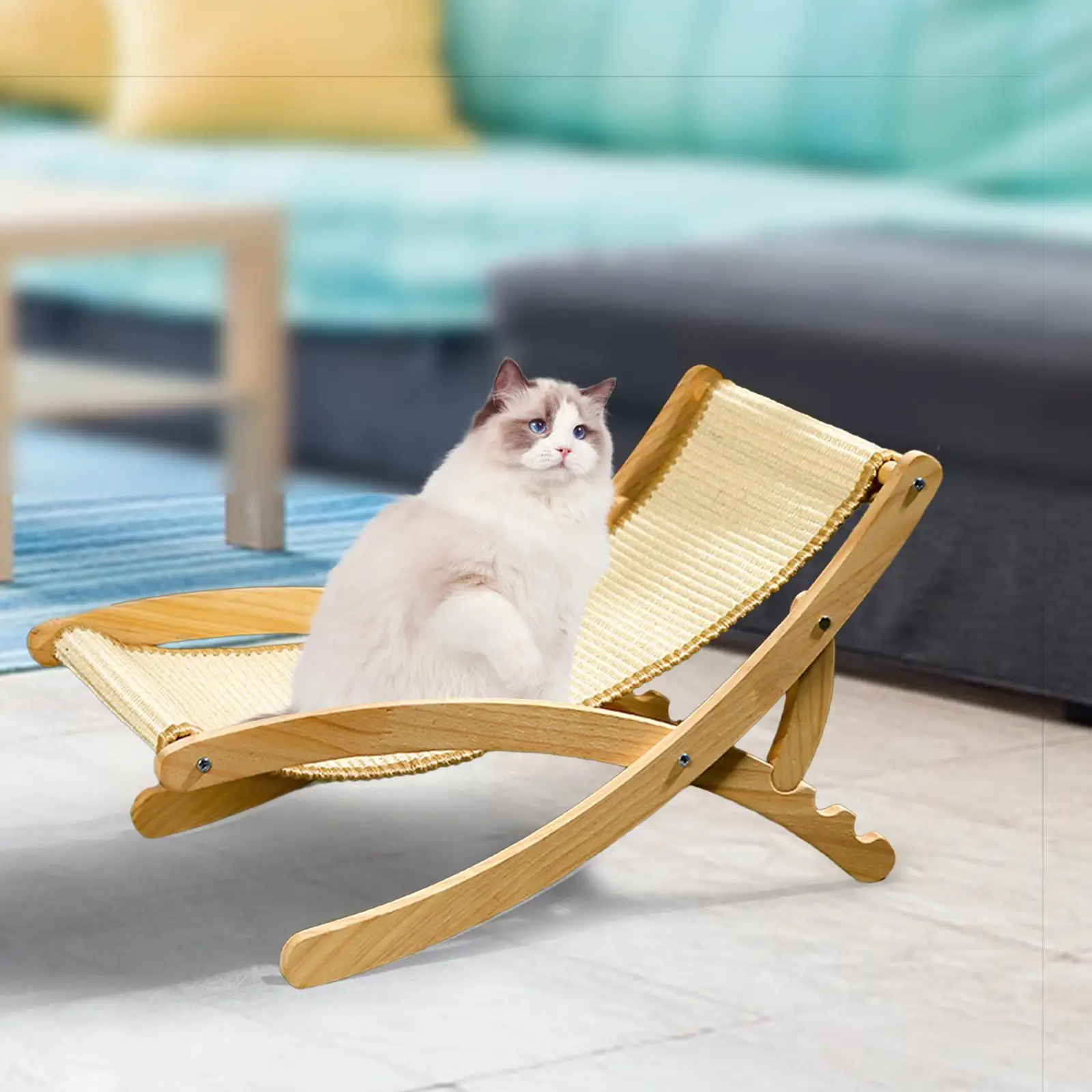 Cat Bed Hammock Comfortable Sleeping Floor Standing Cats Elevated Bed Cat Chair Lounge for Small Animal Puppy Rabbit Dogs Bunny